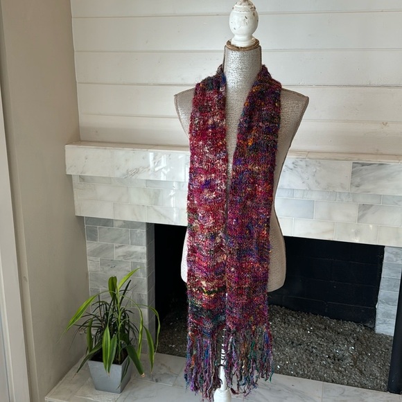 Nova Wear Woven Silk Multicolored Scarf Made in Nepal - Picture 8 of 8